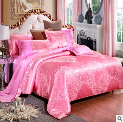 KTX-379987 Luxury European Satin Jacquard Modal Cotton Tencel Bedding Set - Multiple Sizes Available