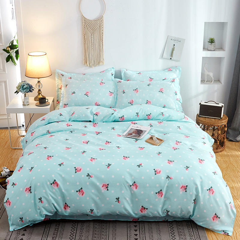 KTX-380819 Summer Student Dormitory Bed Linen and Quilt Cover Set – 1.5m to 2.2m Sizes, Polyester Material