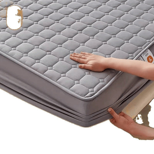 KTX-381459 Thick Dustproof Non-slip Quilted Fitted Sheet for All Seasons - Multiple Sizes Available