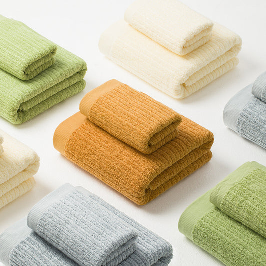 KTX-382227 Pure Cotton Bath and Beach Towels - Soft, Absorbent, Variety of Colors