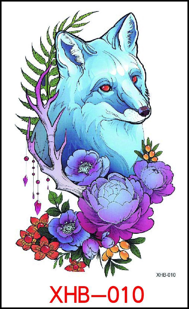 KTX-382739 Floral Geometry Water Transfer Tattoo Stickers for Unique Body Art