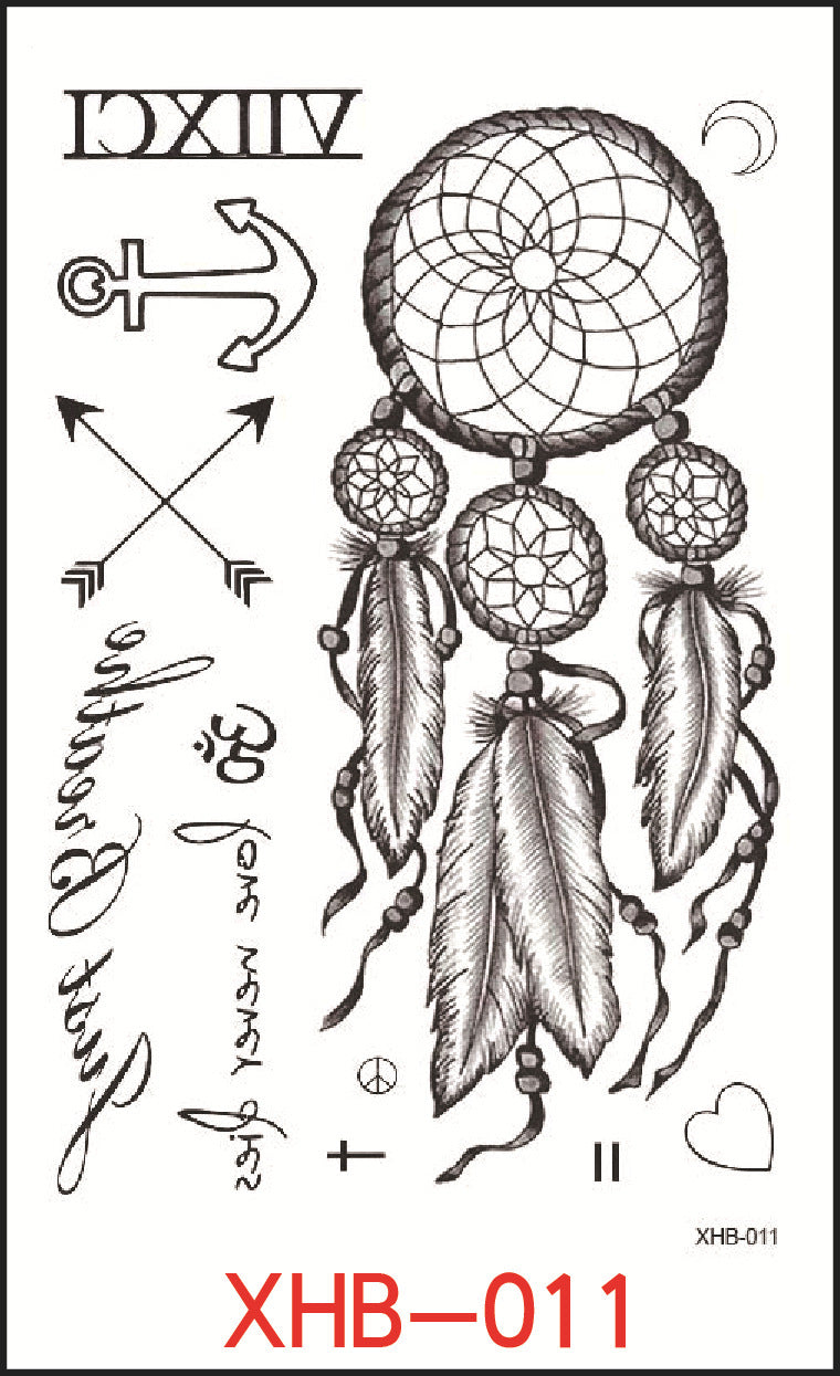 KTX-382739 Floral Geometry Water Transfer Tattoo Stickers for Unique Body Art