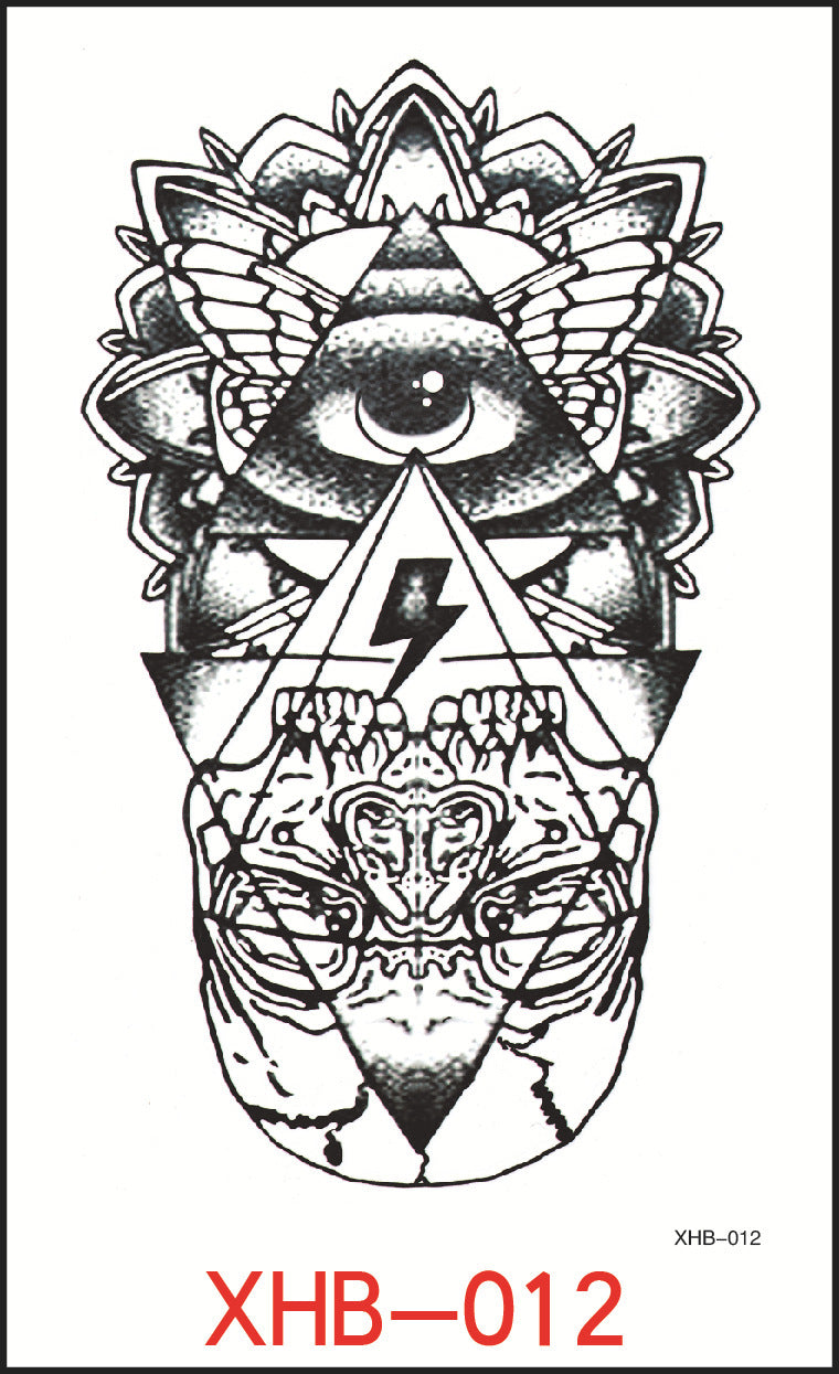 KTX-382739 Floral Geometry Water Transfer Tattoo Stickers for Unique Body Art