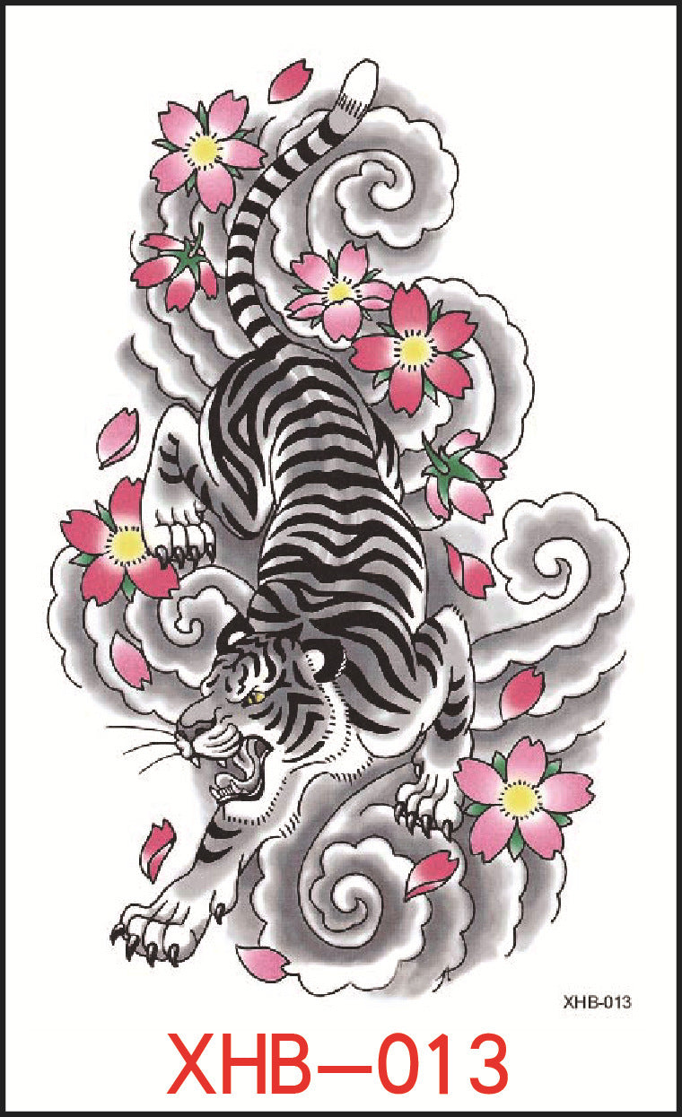 KTX-382739 Floral Geometry Water Transfer Tattoo Stickers for Unique Body Art