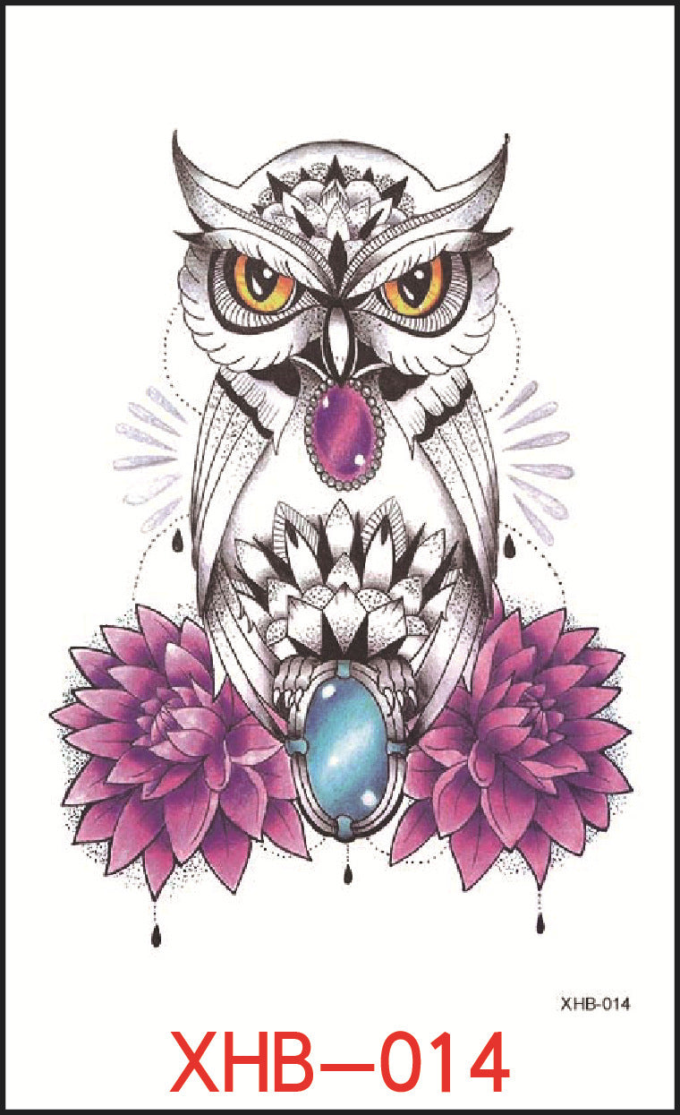 KTX-382739 Floral Geometry Water Transfer Tattoo Stickers for Unique Body Art