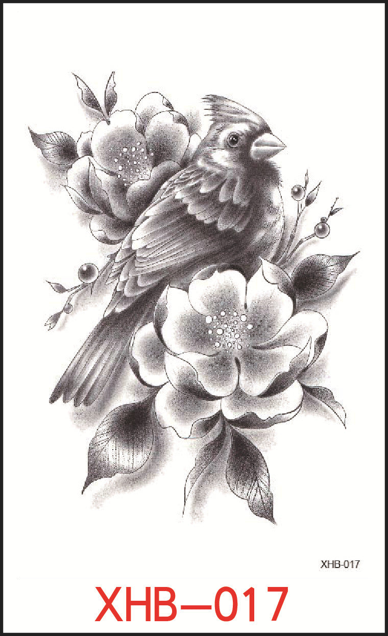 KTX-382739 Floral Geometry Water Transfer Tattoo Stickers for Unique Body Art