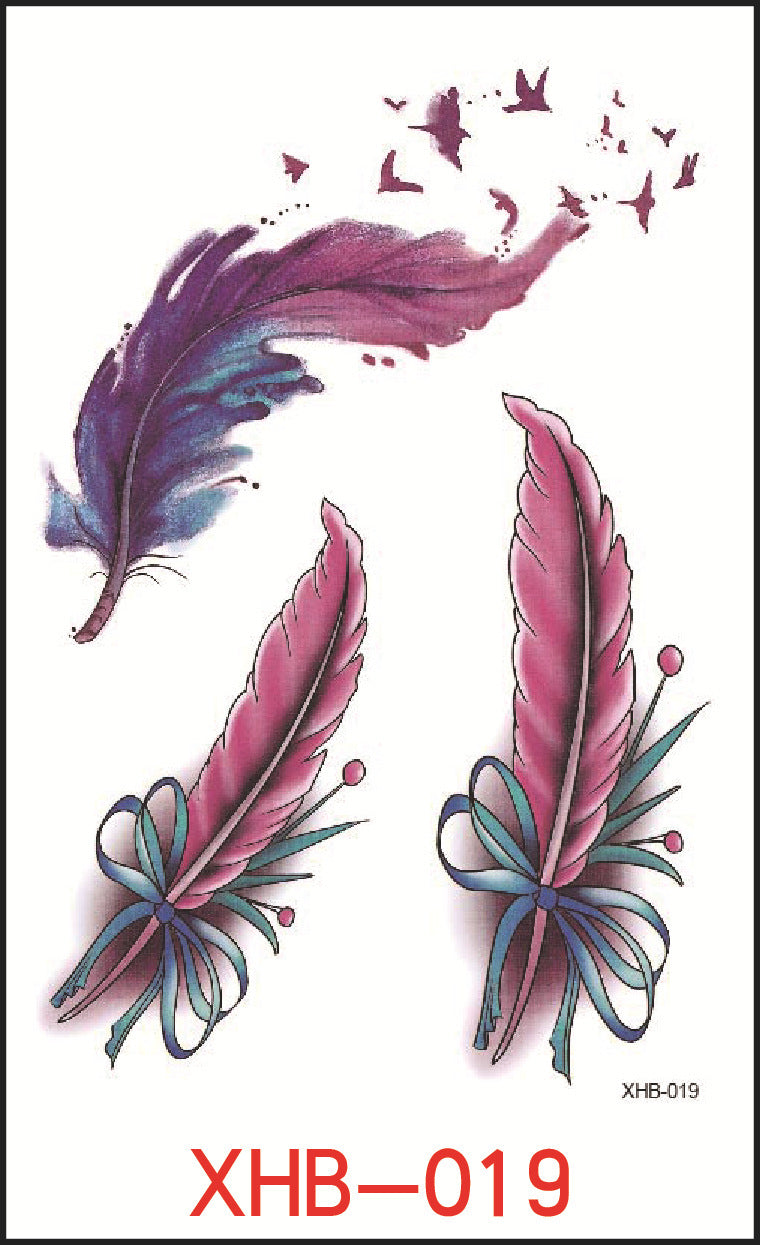 KTX-382739 Floral Geometry Water Transfer Tattoo Stickers for Unique Body Art