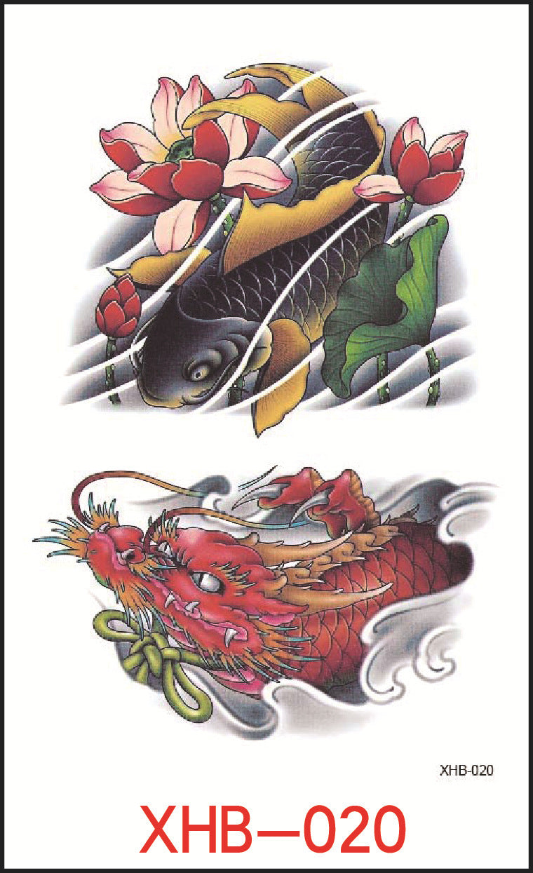 KTX-382739 Floral Geometry Water Transfer Tattoo Stickers for Unique Body Art