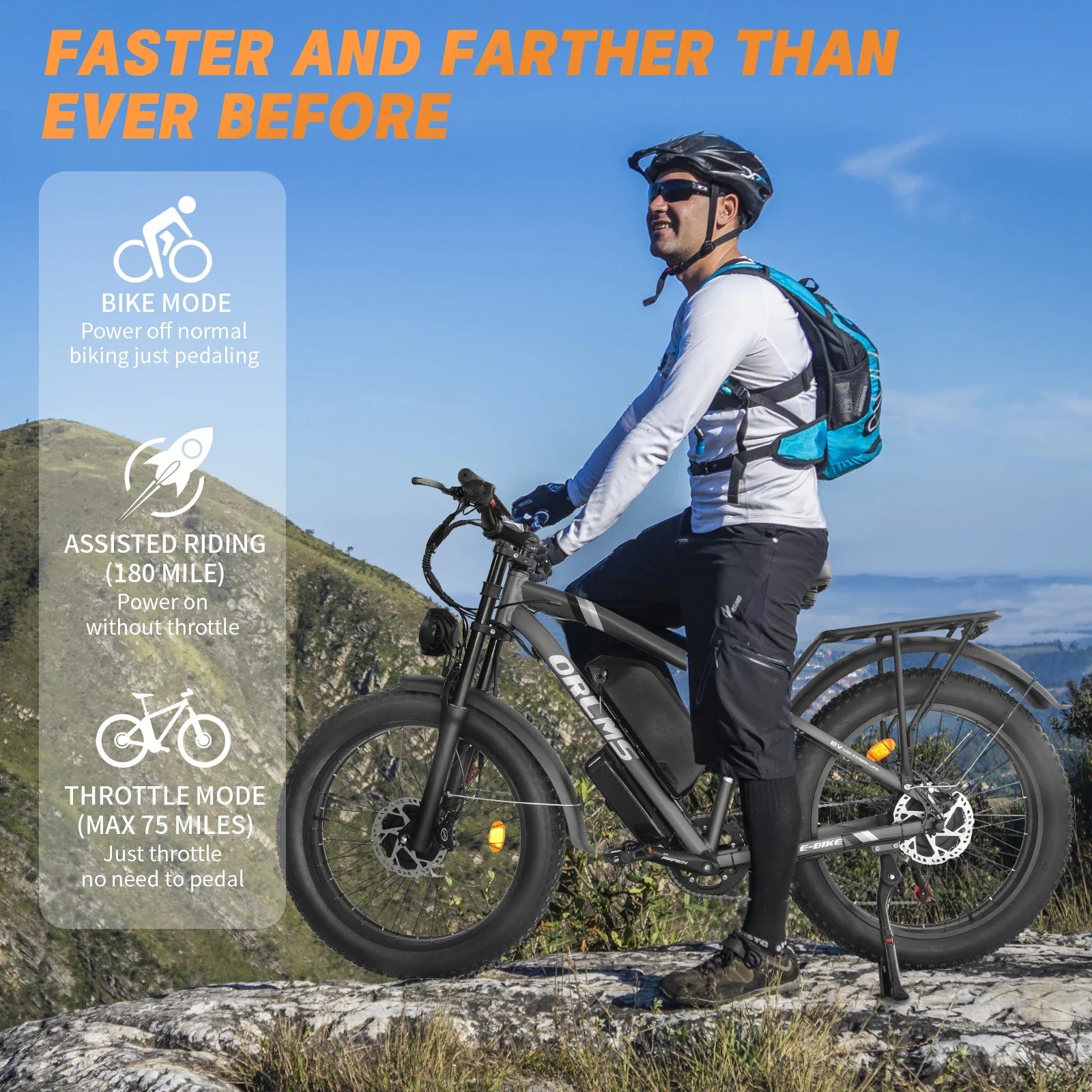 KTX-383507 48V E-Bike with Central Motor, 7-Speed Gear, Fat Tire Design, Smart Features, and Hydraulic Disc Brakes