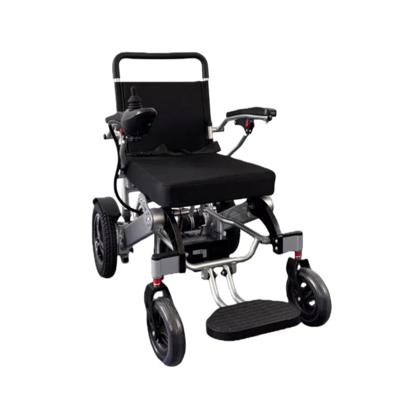 KTX-383827 Lightweight Folding Electric Wheelchair with Lithium Battery - 250W Motors, Aluminum Alloy Frame, Max Speed 6km/h, 150kg Capacity