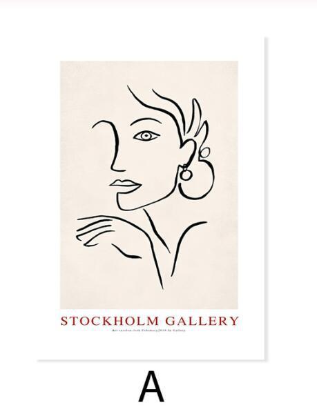 KTX-383891 Scandinavian Abstract Wall Art Poster in Rectangle Shape - Non-Woven Fabric, Thin and Thick Plates Available