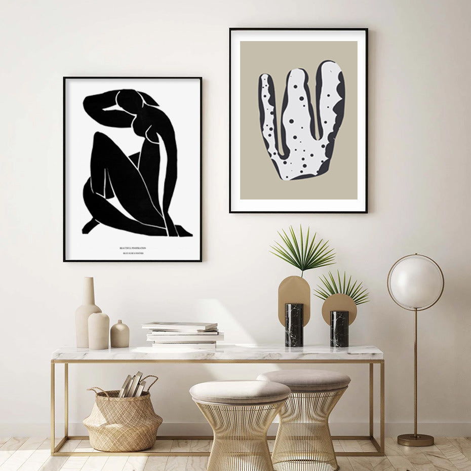 KTX-383891 Scandinavian Abstract Wall Art Poster in Rectangle Shape - Non-Woven Fabric, Thin and Thick Plates Available