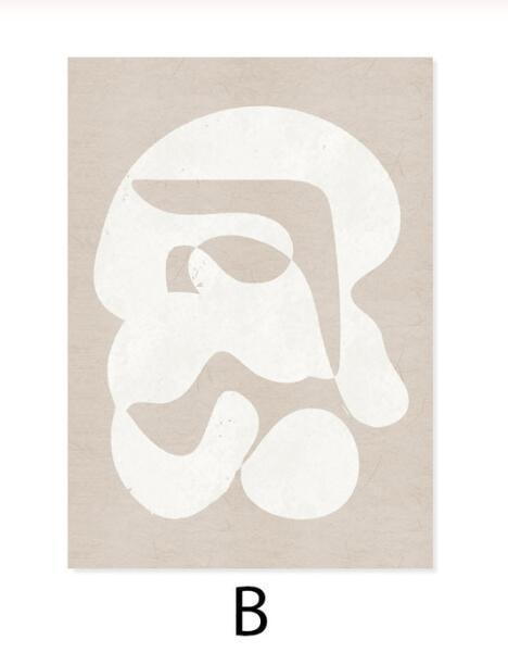 KTX-383891 Scandinavian Abstract Wall Art Poster in Rectangle Shape - Non-Woven Fabric, Thin and Thick Plates Available