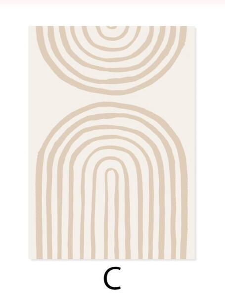 KTX-383891 Scandinavian Abstract Wall Art Poster in Rectangle Shape - Non-Woven Fabric, Thin and Thick Plates Available