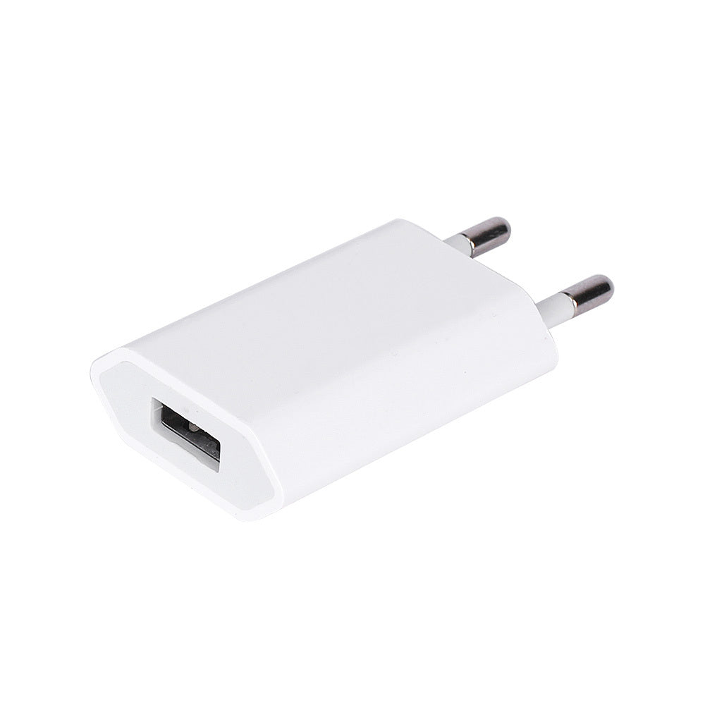 KTX-384019 Universal USB Travel Charger Compatible with iPhone 5, 5S, 6, 6S, X, iPad Air, Mini, and SE - 5V 2A Output