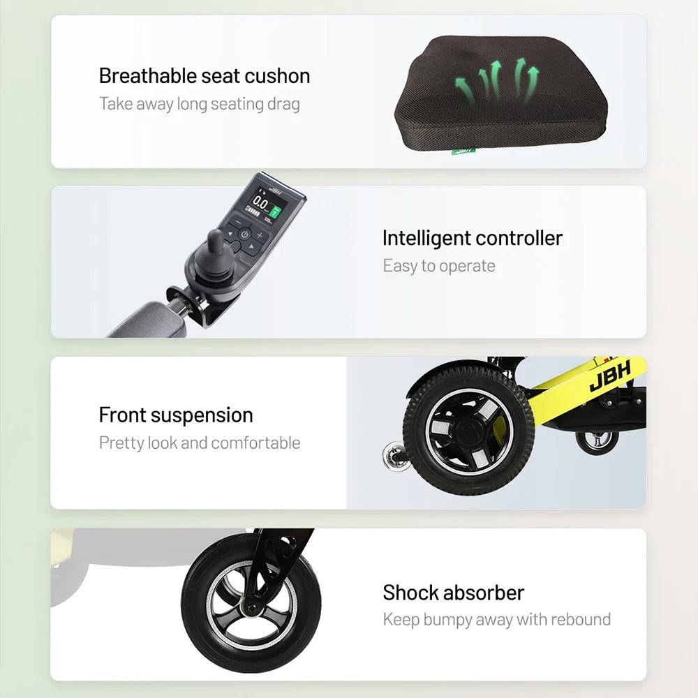 KTX-386131 Folding Electric Wheelchair D39 for Seniors and Individuals with Disabilities