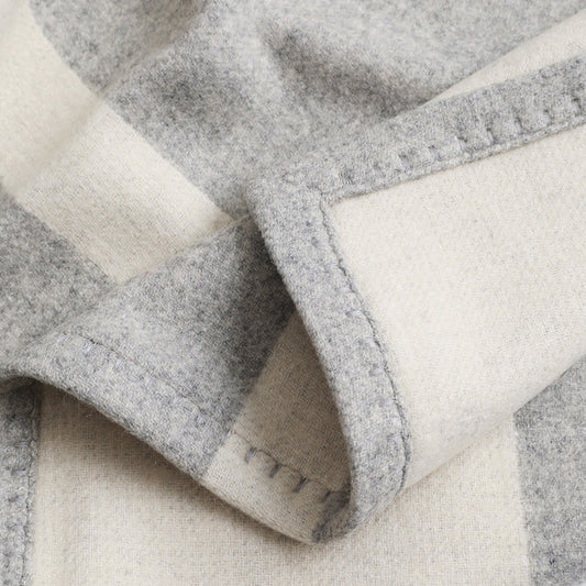KTX-388243 Modern Solid Color Wool Nap Blanket - Gray & Camel for All Seasons