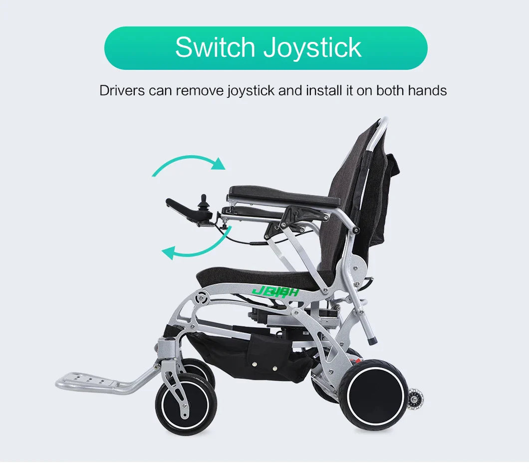 KTX-388435 Foldable Electric Power Wheelchair with High Battery Life and Lightweight Aluminum Alloy Frame