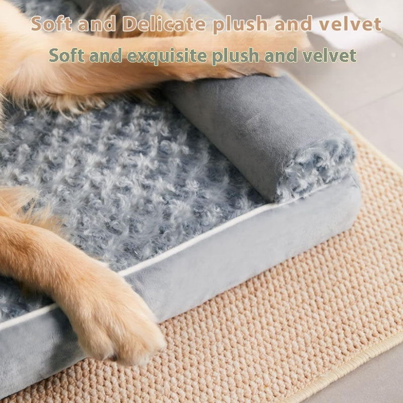 KTX-390995 Four Seasons Universal Warm Thickened Dog House - Light Gray or Dark Gray, Multiple Sizes Available