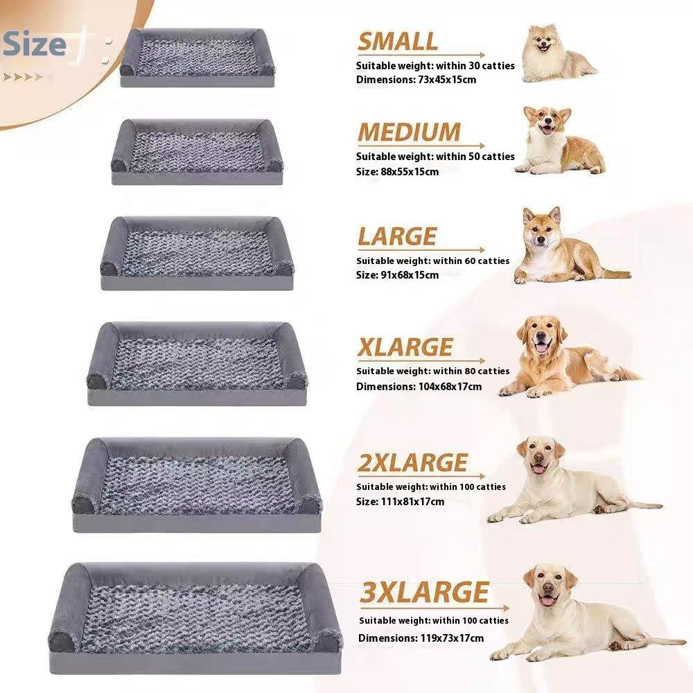 KTX-390995 Four Seasons Universal Warm Thickened Dog House - Light Gray or Dark Gray, Multiple Sizes Available