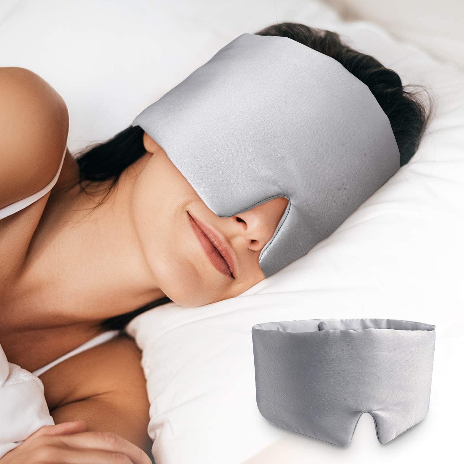 KTX-392339 Silk Sleep Eye Mask for Comfortable Shading and Noise Reduction - All-Inclusive Cold Soft Design