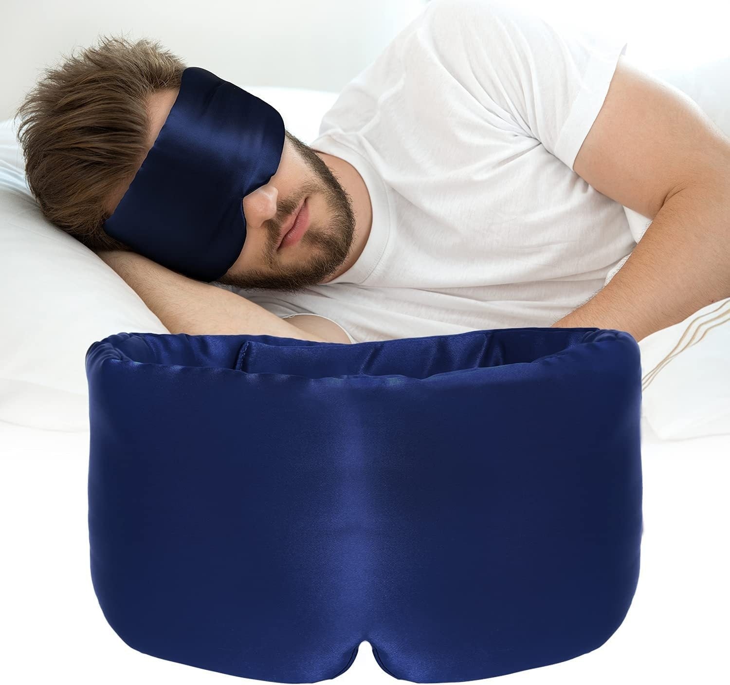 KTX-392339 Silk Sleep Eye Mask for Comfortable Shading and Noise Reduction - All-Inclusive Cold Soft Design