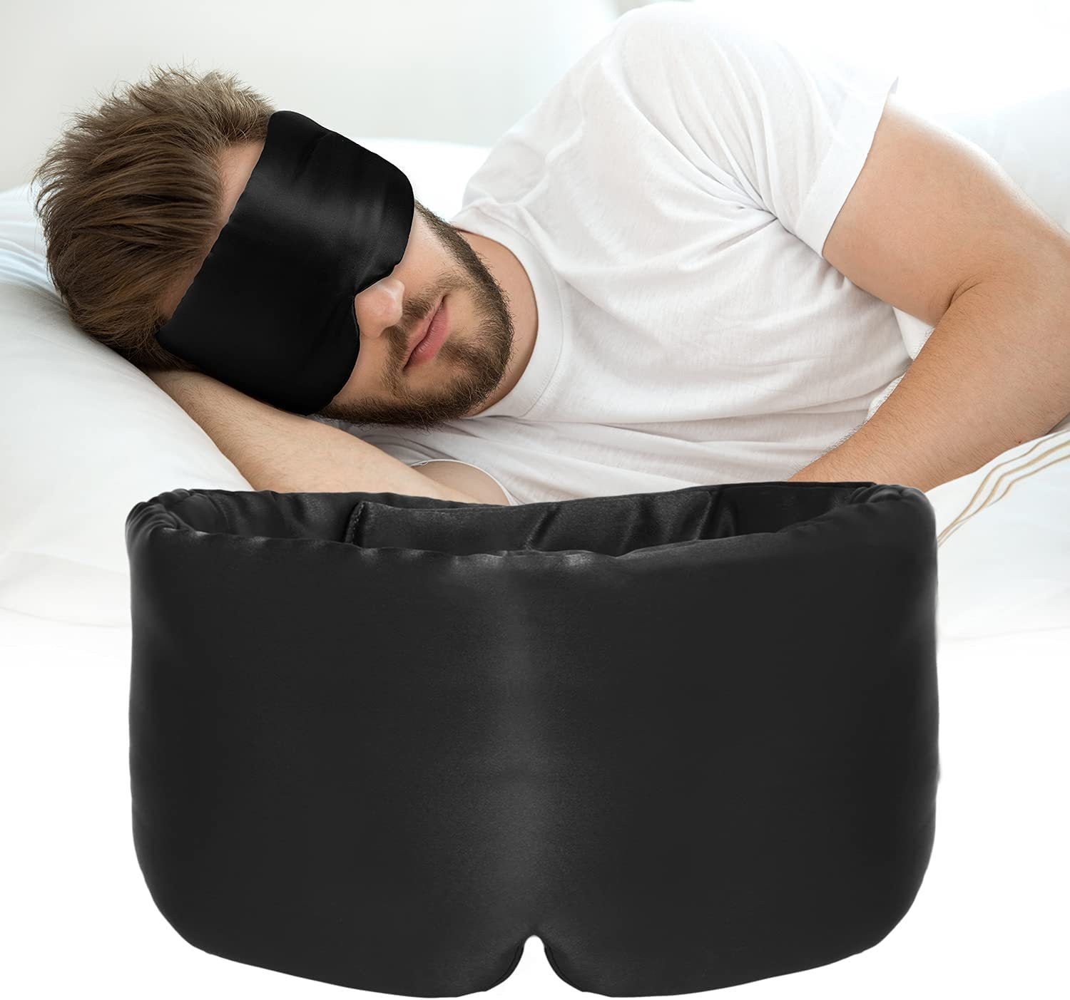 KTX-392339 Silk Sleep Eye Mask for Comfortable Shading and Noise Reduction - All-Inclusive Cold Soft Design