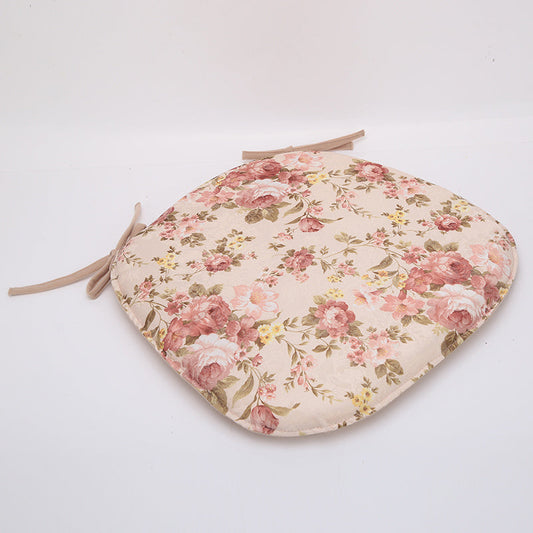 KTX-392915 Pastoral Floral Print Cushion with Zipper Options - Medium Size, Various Colors Available