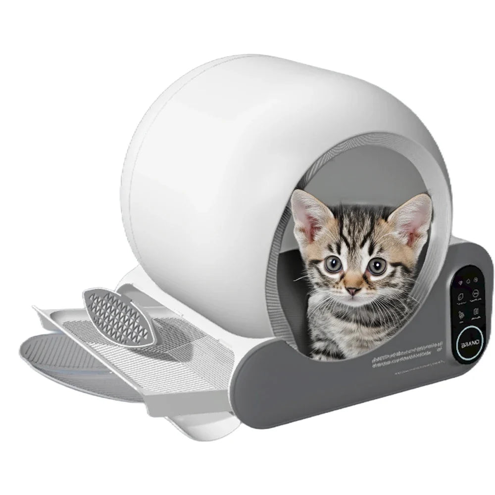 KTX-393299 Intelligent Large Capacity 70L Cat Litter Box with Odor Control and Easy Cleaning