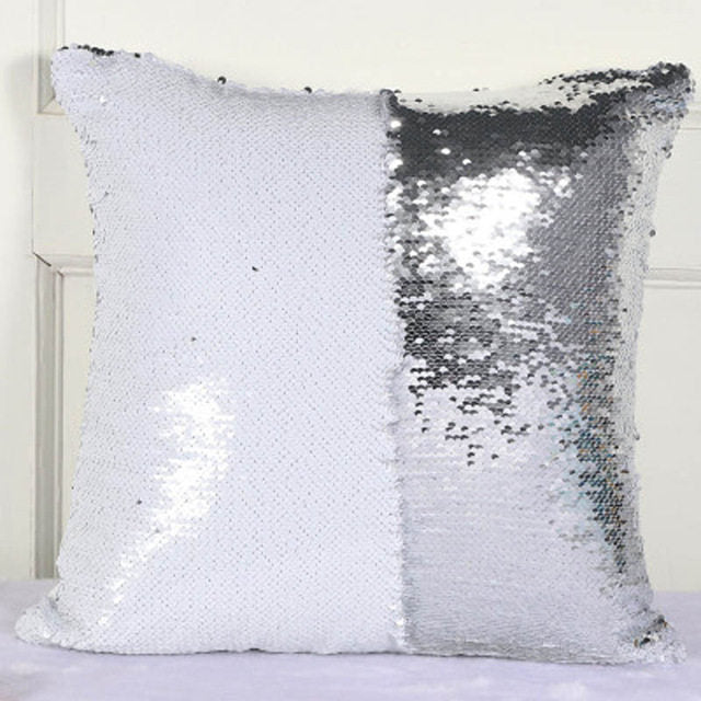 KTX-394003 Fashionable Black and White Sequin Decorative Cushion Cover for Sofa
