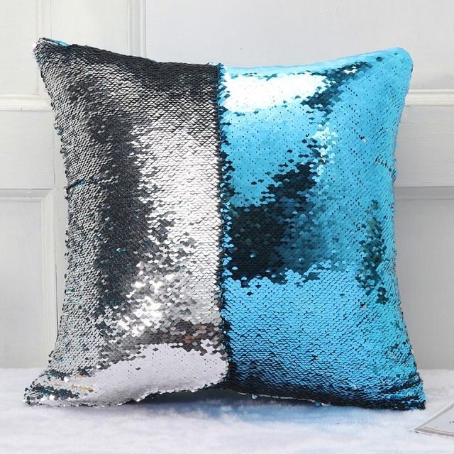 KTX-394003 Fashionable Black and White Sequin Decorative Cushion Cover for Sofa