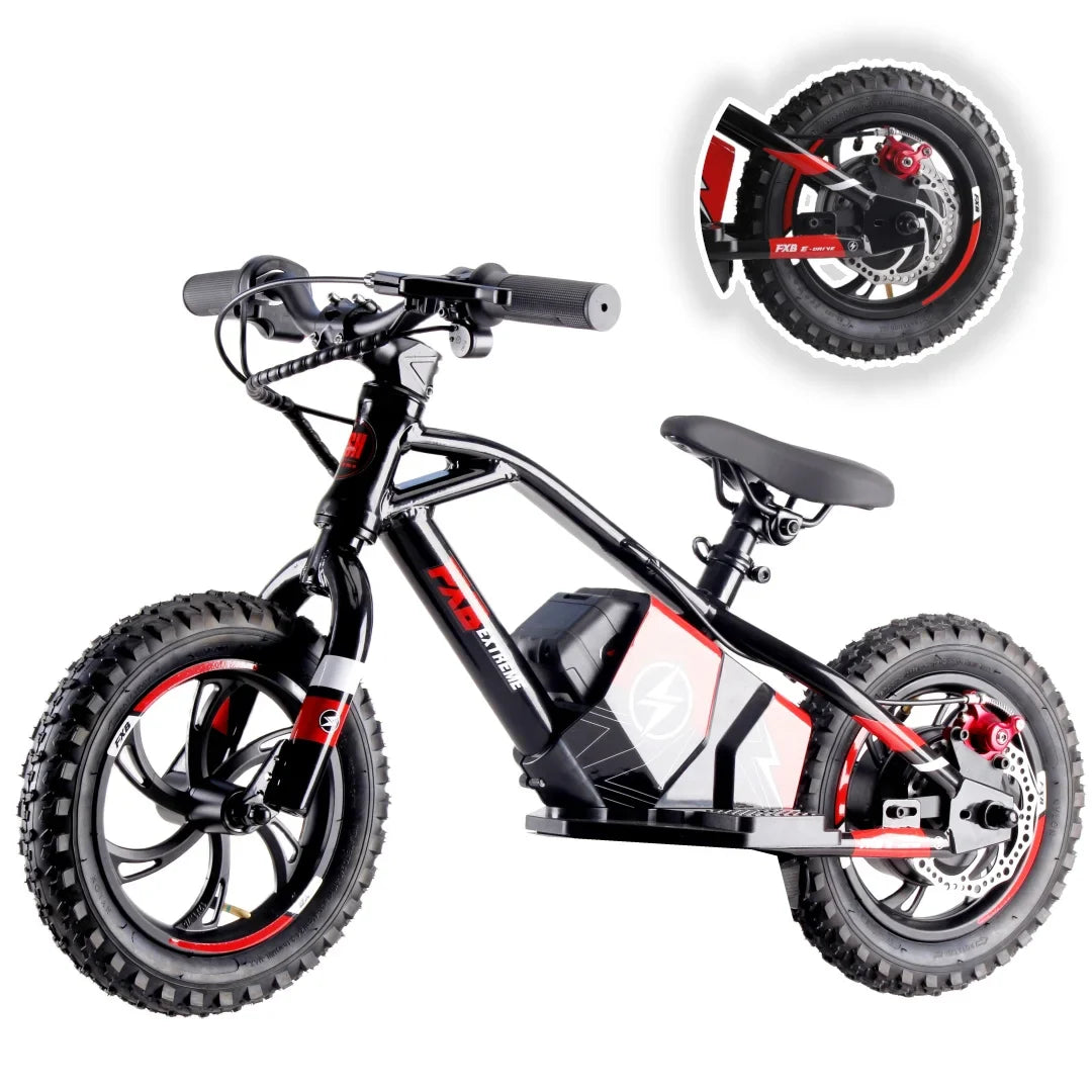 KTX-395731 Electric Balance Bike for Kids - 12/16 Inch, 150W Motor, Aluminum Frame, 2-Speed, Drum Brake, Ages 3-8, CE Certified
