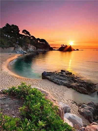 KTX-396243 Frameless Digital Oil Painting on Linen – Modern Simplicity Home Decor