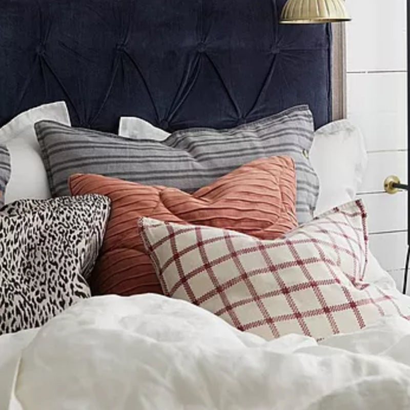 KTX-396307 Modern Italian Velvet Flannel Pillowcase - Large 50x90cm Decorative Cushion Cover in Red, Green, or Gray