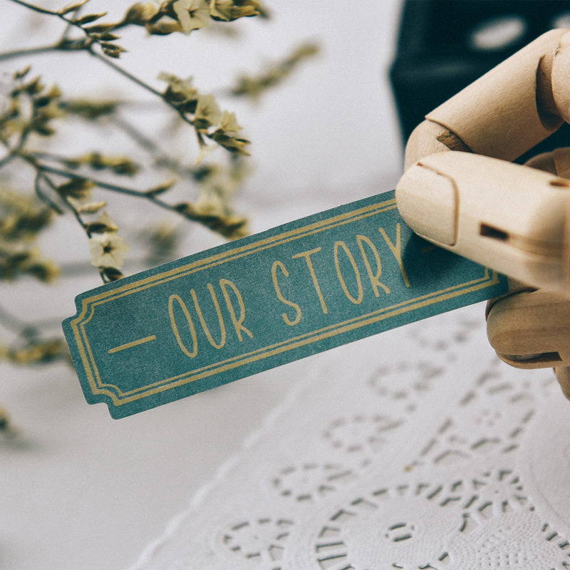 KTX-397395 Vintage Handcrafted Acid Paper Sticker Set - 45 Unique Designs