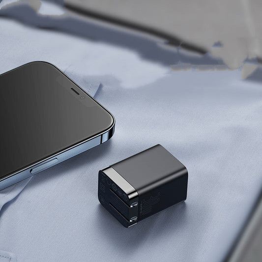 KTX-397523 30W Super Silicon Travel Charger - USB Input 220V, Output 12V, Black/White