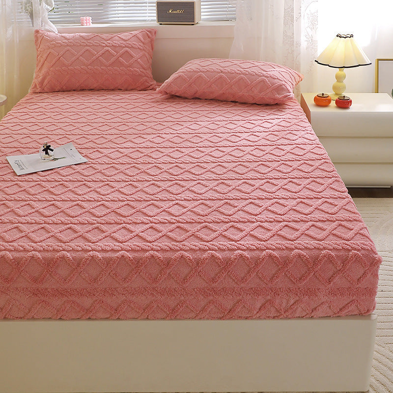 KTX-398419 Taffon Quilted Fitted Sheet in Various Sizes - Polyester-Cotton Blend with Tie Dye Design