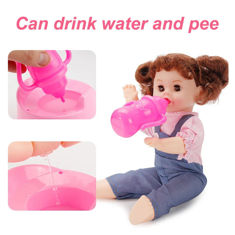 KTX-398867 16-Inch Soft Silicone Interactive Doctor Doll Set for Pretend Play and Medical Games