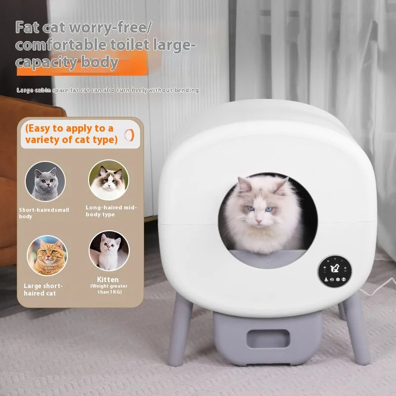 KTX-399059 Automatic Smart Cat Litter Box with Eco-Friendly Design and Advanced Self-Cleaning Function