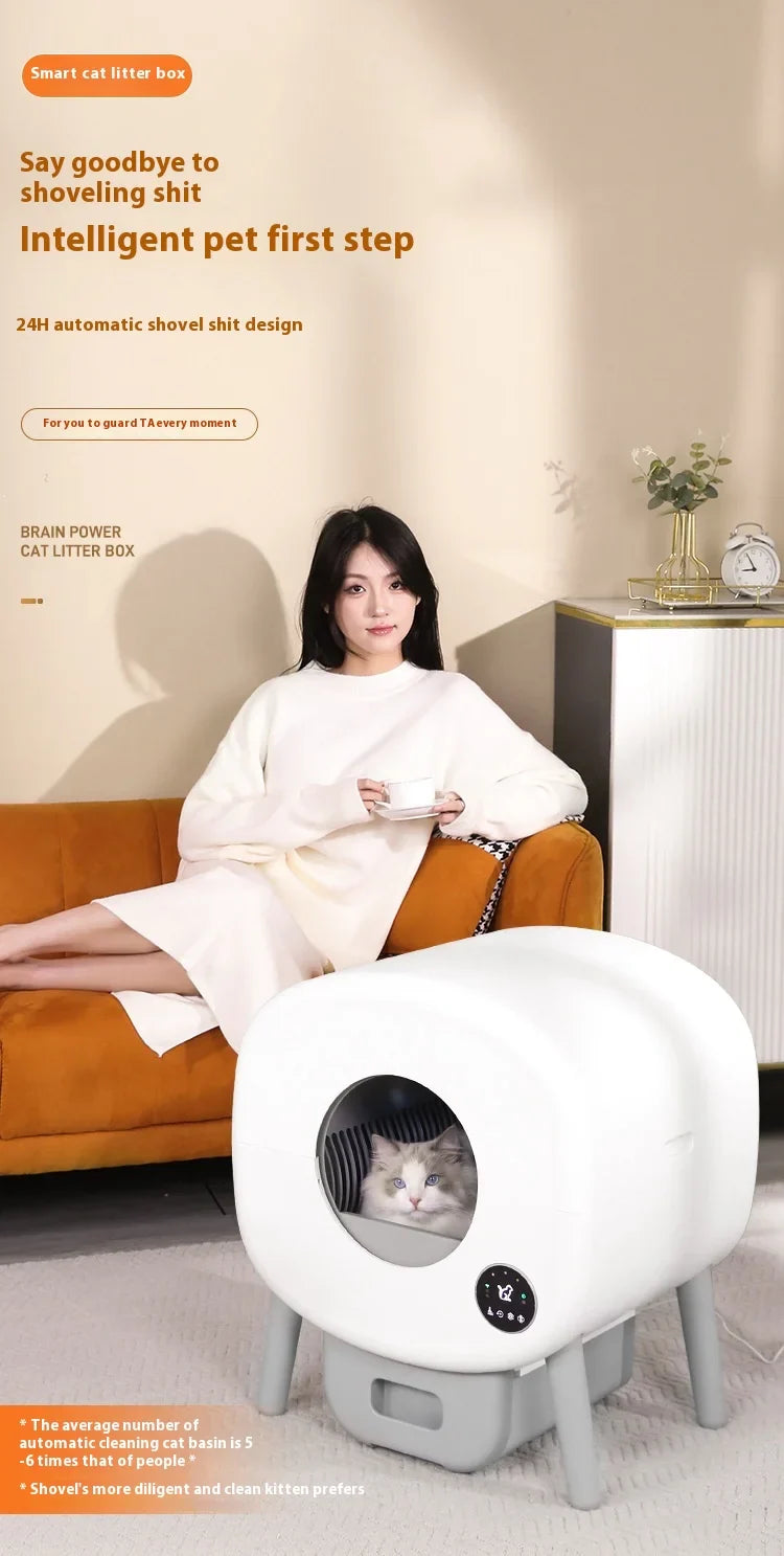 KTX-399059 Automatic Smart Cat Litter Box with Eco-Friendly Design and Advanced Self-Cleaning Function