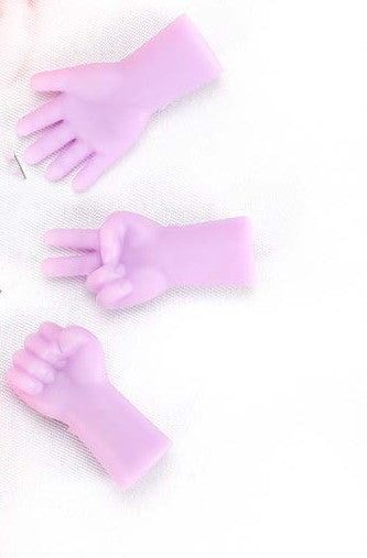 KTX-399443 Colorful Non-Slip Knitting Needle Caps - Set of 6 in Purple, Rose Red, and Orange