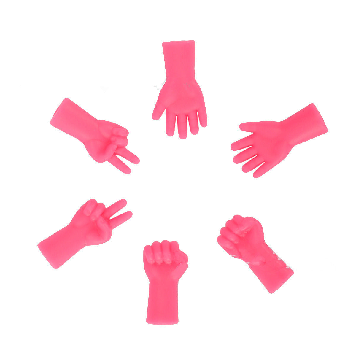 KTX-399443 Colorful Non-Slip Knitting Needle Caps - Set of 6 in Purple, Rose Red, and Orange