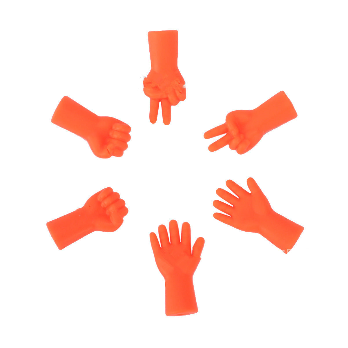 KTX-399443 Colorful Non-Slip Knitting Needle Caps - Set of 6 in Purple, Rose Red, and Orange