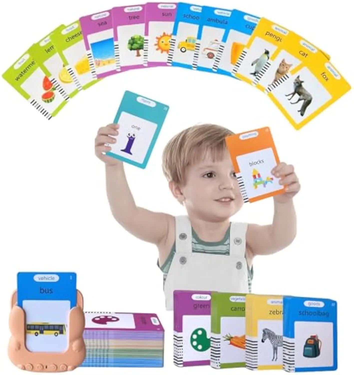 KTX-399443 Educational Talking Flash Cards for Kids - Interactive Learning Tool for Sight Words and Cognitive Development
