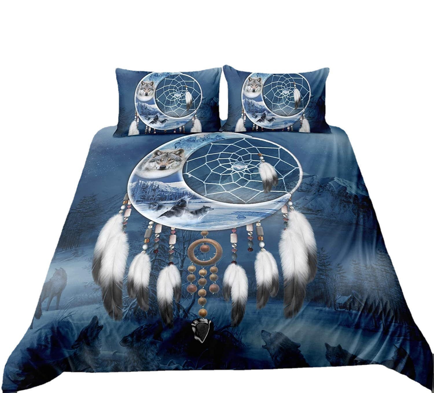 KTX-399571 Pure Cotton Four-Piece Printed Quilt Set in Multiple Sizes