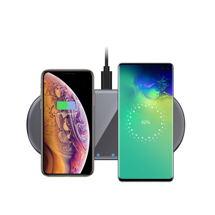 KTX-399827 Sleek Aluminum Alloy Wireless Charger with Tempered Glass Cover, Fast Charging Capabilities