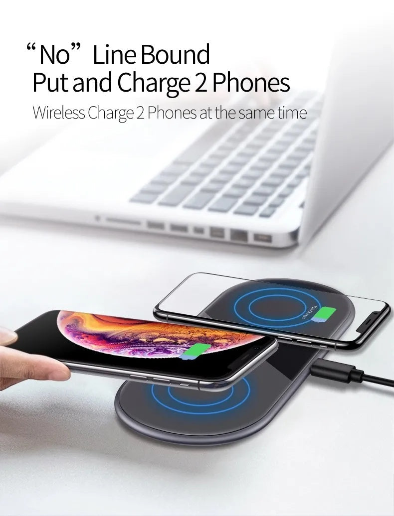 KTX-399827 Sleek Aluminum Alloy Wireless Charger with Tempered Glass Cover, Fast Charging Capabilities
