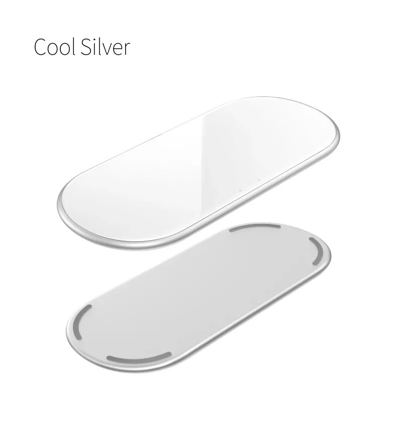 KTX-399827 Sleek Aluminum Alloy Wireless Charger with Tempered Glass Cover, Fast Charging Capabilities