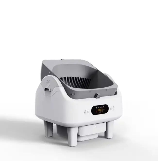 KTX-400211 Automatic Smart Cat Litter Box with Remote Control and Health Monitor - 68L Capacity, Durable PP Plastic
