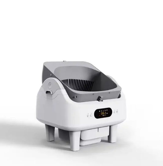 KTX-400211 Automatic Smart Cat Litter Box with Remote Control and Health Monitor - 68L Capacity, Durable PP Plastic